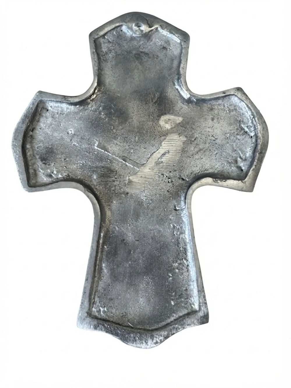 Decorative Metal Cross Wall Art - Silver